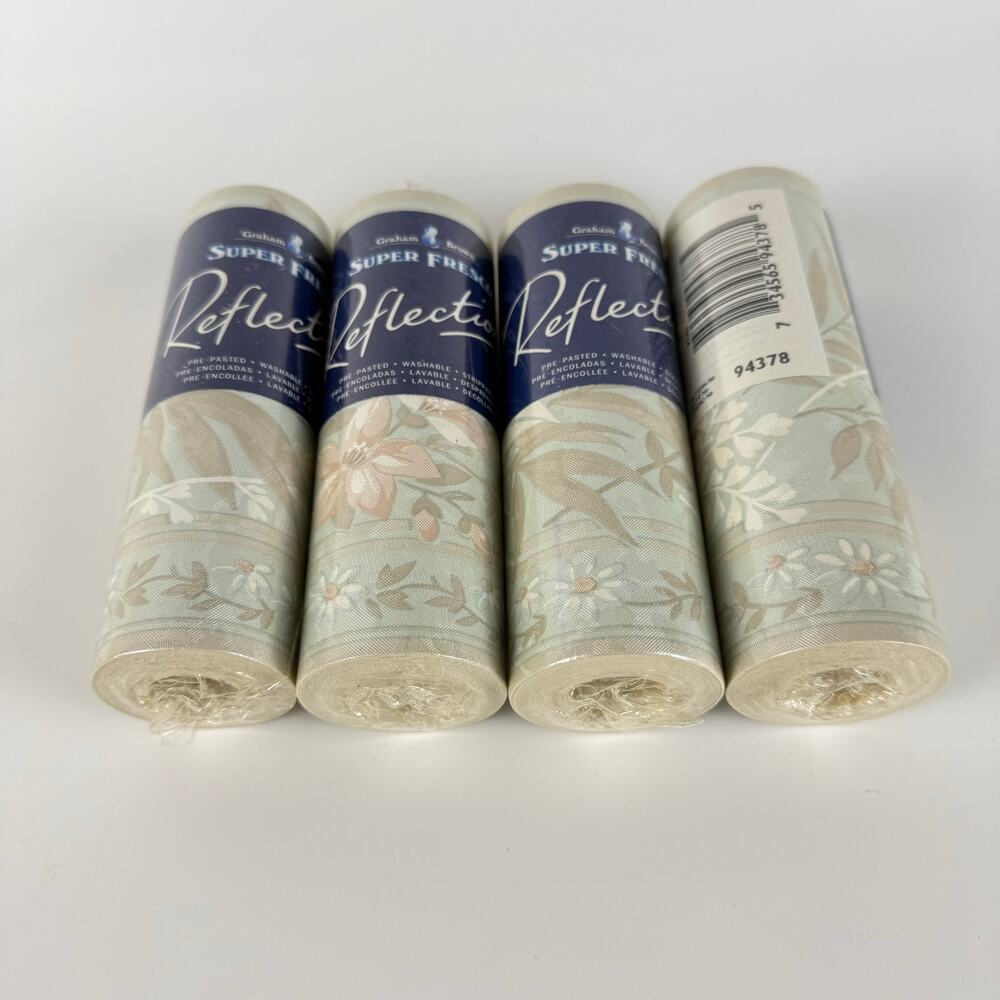 Graham & Brown Wallpaper Border Super Fresco Reflections 5.5 Yards #94378 (x4)
